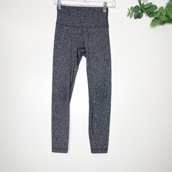 Lululemon Wunder Under Hi-Rise 7/8 Tight *25" Heathered Black Size 4 - Picture 2 of 8
